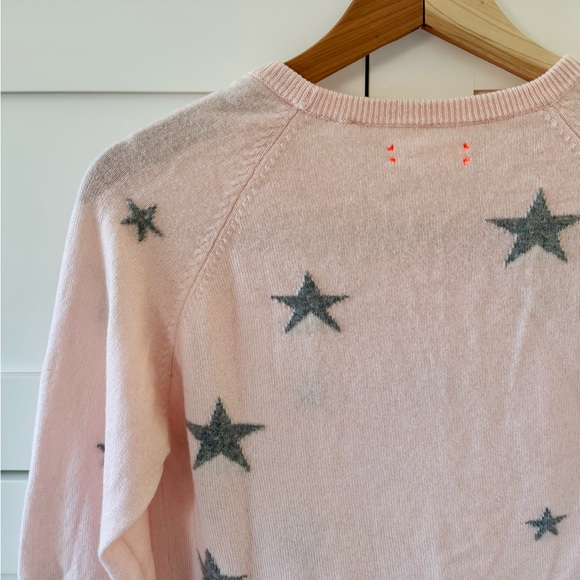 Chinti & Parker Slouchy Star Intarsia Cashmere Jumper Sweater, Pink & Gray sz. M - Picture 8 of 17